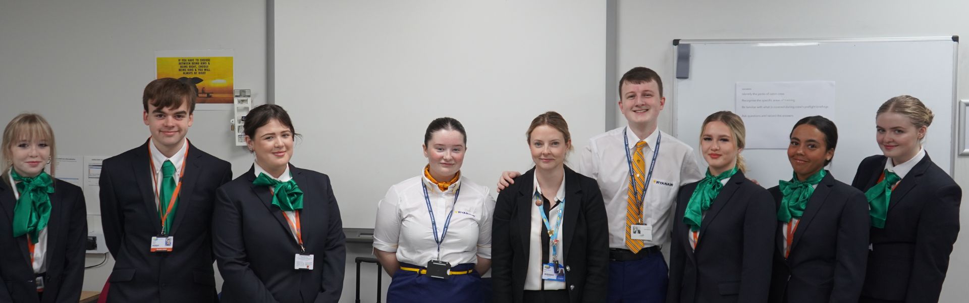 are Cabin Crew experiences with Travel and Tourism students