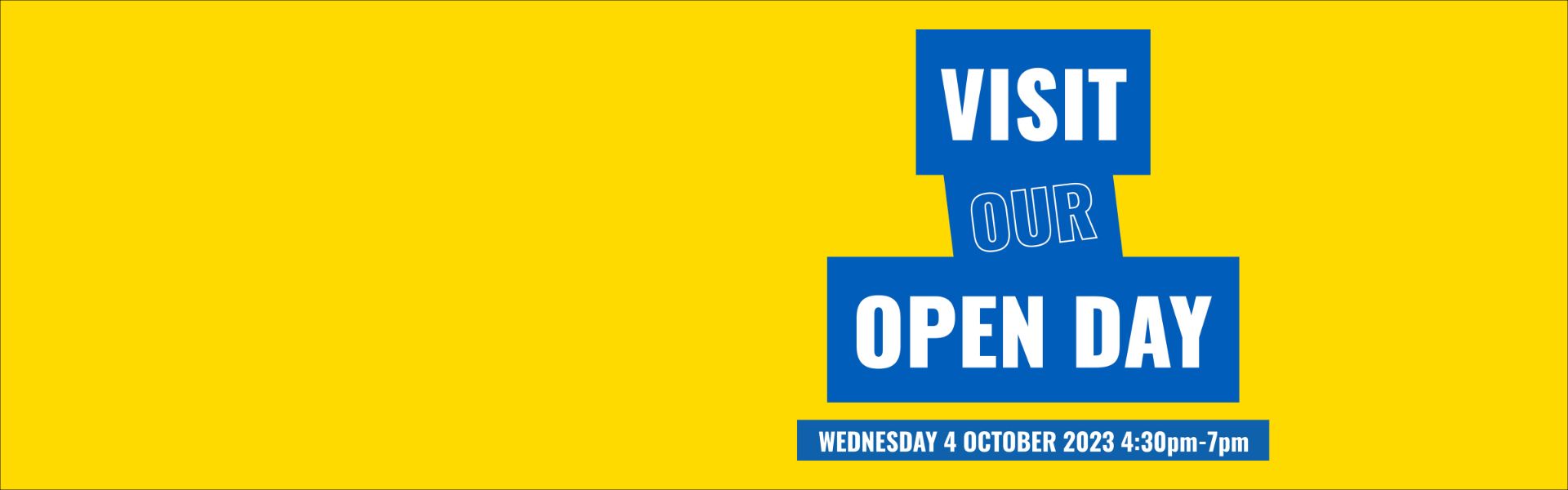 October Open Day 23 Banner - Homepage