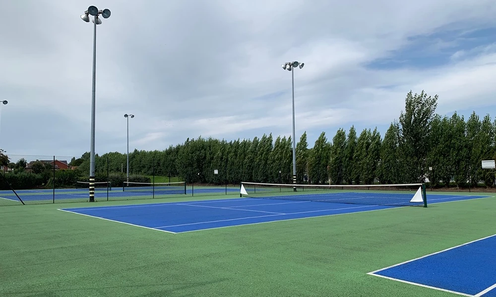 Three Tennis courts with Nets