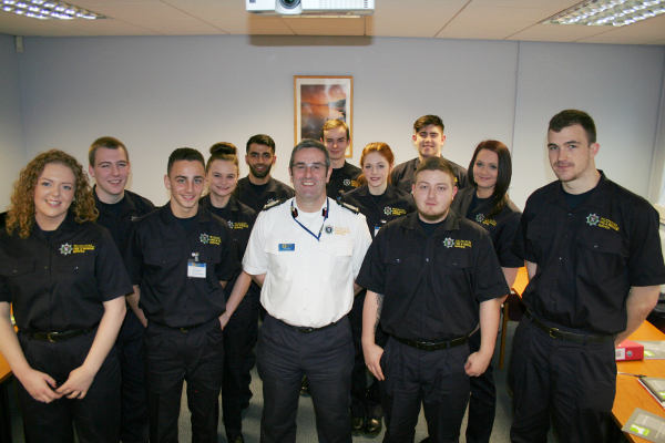 Fire & Rescue Apprentices with Deputy Chief Fire Officer