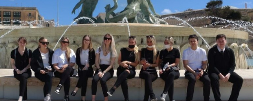 Travel and Tourism Students on a trip to Malta