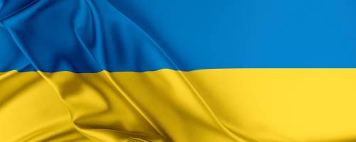 Ukraine flag for free English courses for Ukrainian refugees